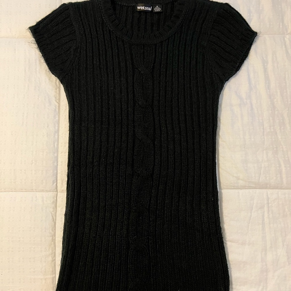 Wet seal black sweater dress size Medium